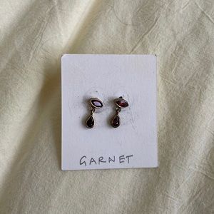 Garnet dangly earrings